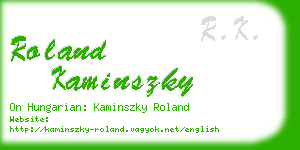 roland kaminszky business card